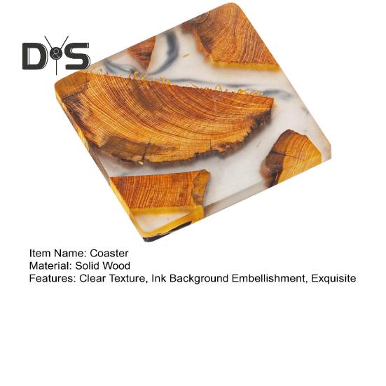 Square Tea Coaster Ink Background Embellishment Excellent Resin Insulation Pad Tray