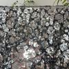 1/3Yard Gradient Full Shiny Sequin Fabric Embroidered Netting Material for Wedding Dresses Evening Gowns Cheongsam Sequin Fabric