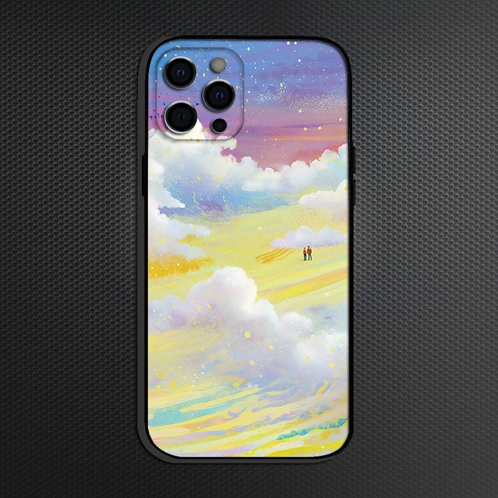Painting Phone Case For iPhone 16,15,14,13,12,11 Plus,Pro Max, Others Soft Black Cover