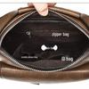 Men's Genuine Leather Vertical Shoulder Bag & Messenger Briefcase