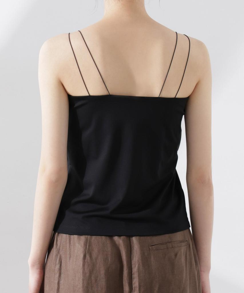 Nano Universe Stretch Punch Strapless Camisole with Size Cups, Women's, M, 010, Black, 669-5124316