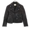 DOMENICO+SAVIO Goat Leather Double Riders Jacket 36 Black Women Used