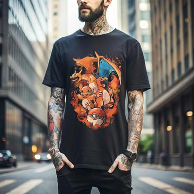 MĘSKI DAMSKI Czarny T-shirt Anime vintage japońskie najlepszy prezent anime Japoński Prezent Anime 233
