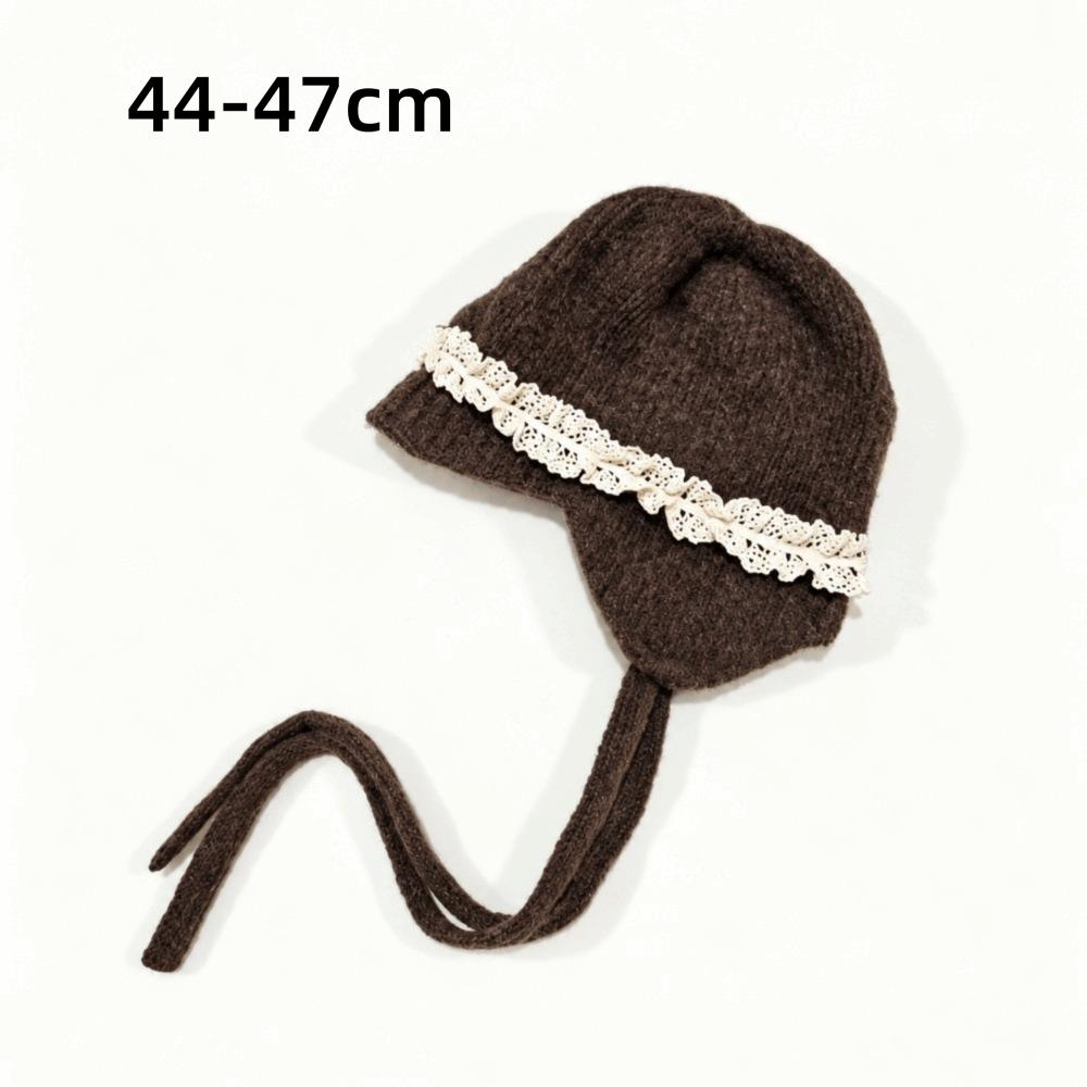 Earflap Kids Knit Hat Tie Closure Baby Beanie Cap Durable Earflap Bonnet Outdoor Wear
