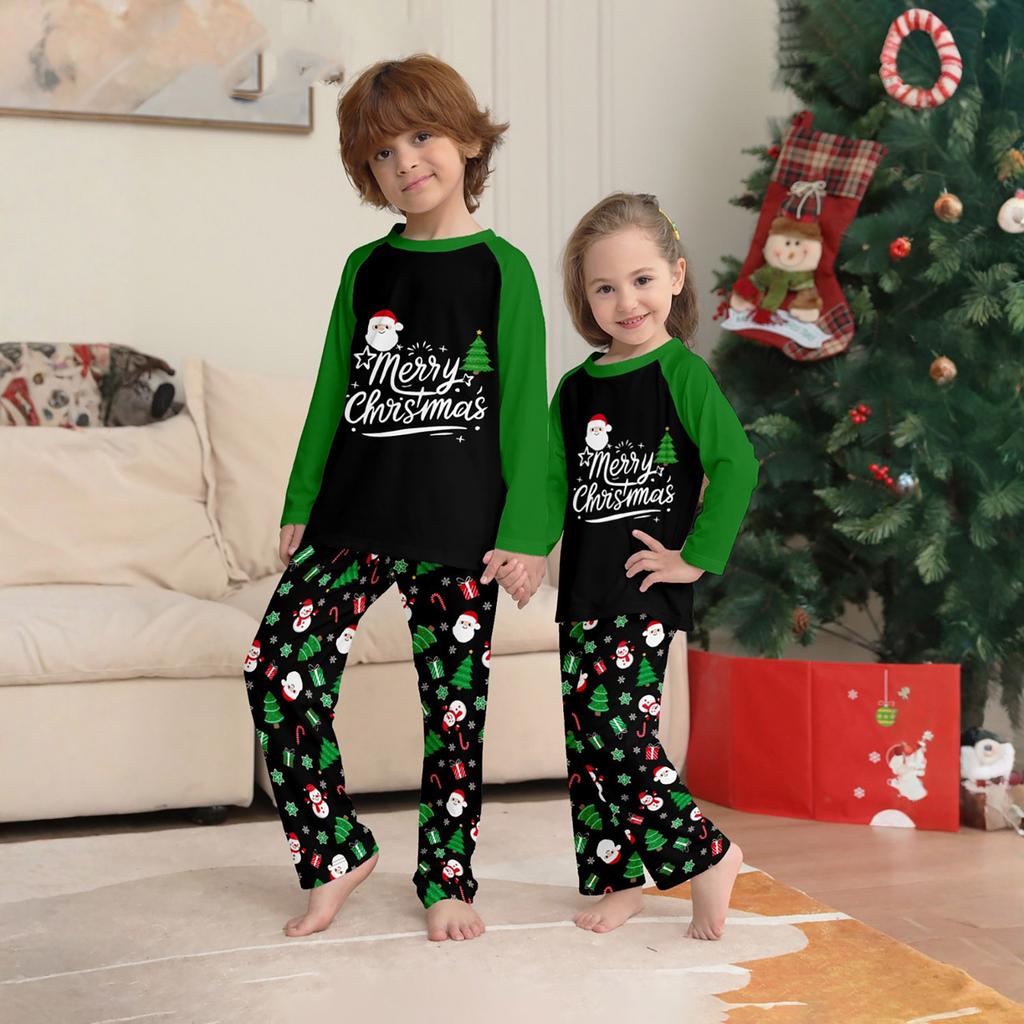 Prints Family Matching Long Sleeve Tops+Pants Set Family Matching Sets