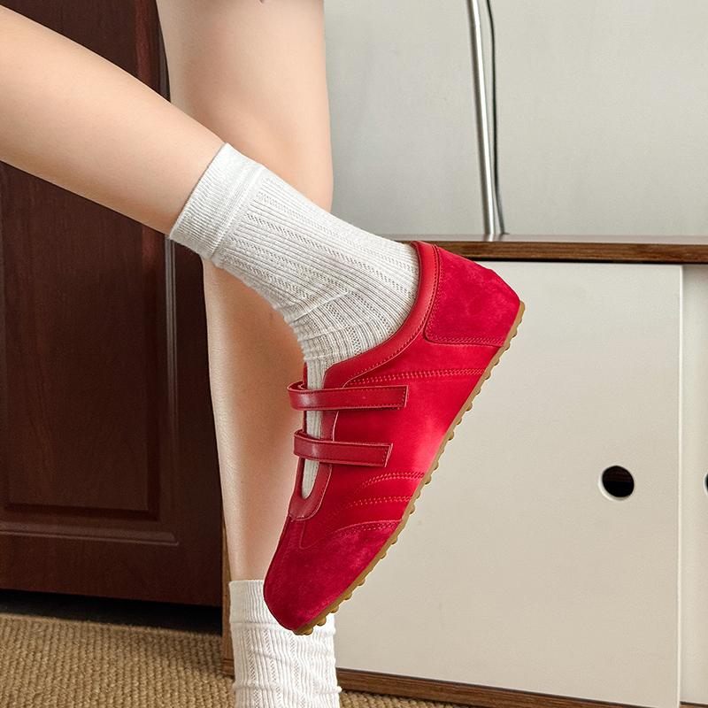 Fashion Aphixta Hook Loop Flat With Flats Shallow Elegant Women Flat Shoes Blue Suede Upper Loafers Mary Janes Shoes Casual Footwear