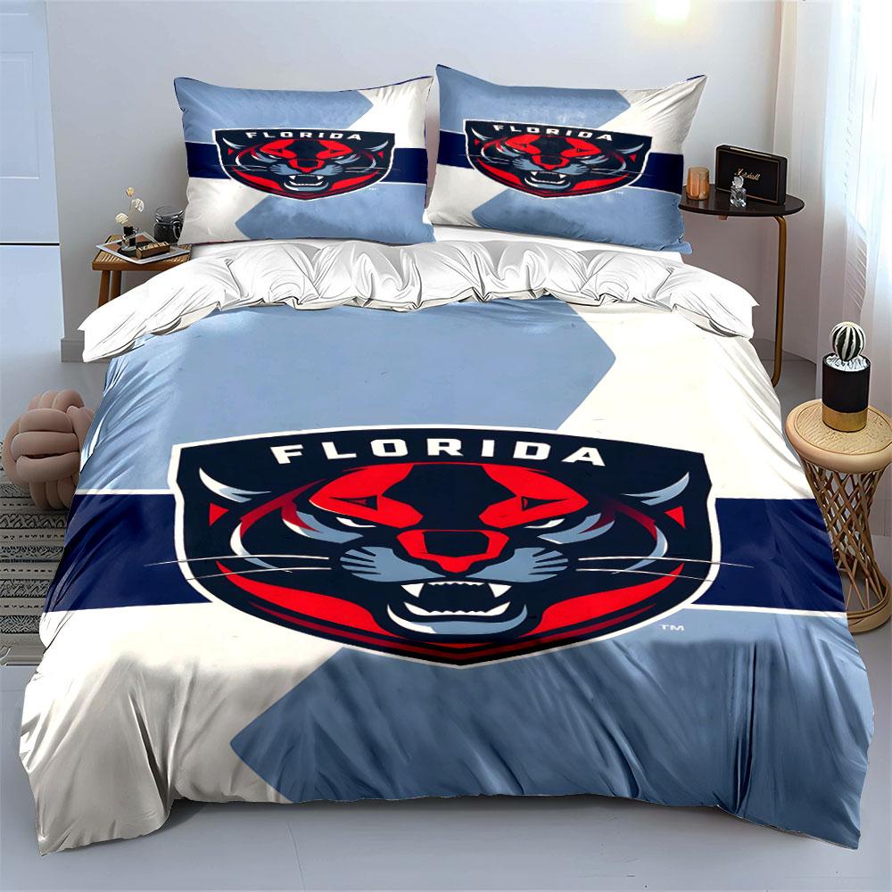"""Florida Panthers Logo Bettwäsche Design" Druck Bettwäsche Set Bettbezug Kissenbezüge""" (1* Bettbezug 2* Kissenbezüge Decke Nicht Enthalten)