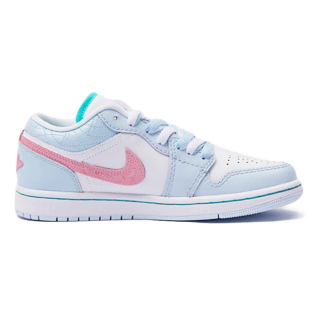 Jordan Air Jordan 1 Low SE Sparkling Water, Cherry Blossom Bubble Water Cushioning Abrasion Resistant FV3623-151(Team15-)
