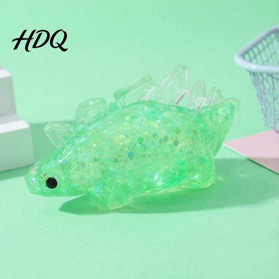 Cute Dinosaur Pinch Toy Shape Squeeze Glitter Soft for Stress Relief Slow Rebound Tactile Fidget Kids And Adults Powder
