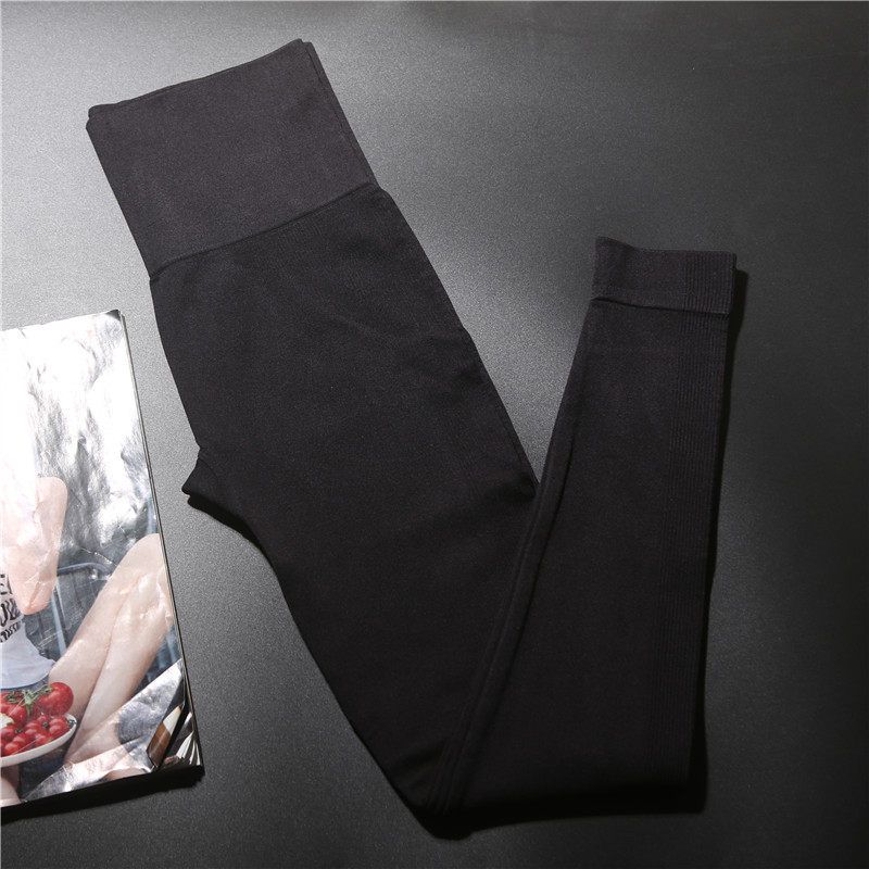 

European and American Orders! High Waist Yoga Pants Women s Skinny Running Base Elasticity Thin Exercise Fitness Pants Ins Black M