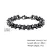 Thick Men's Chain Bracelet,Handmade Stainless Steel Links Wristband,Casual Jewelry Gift