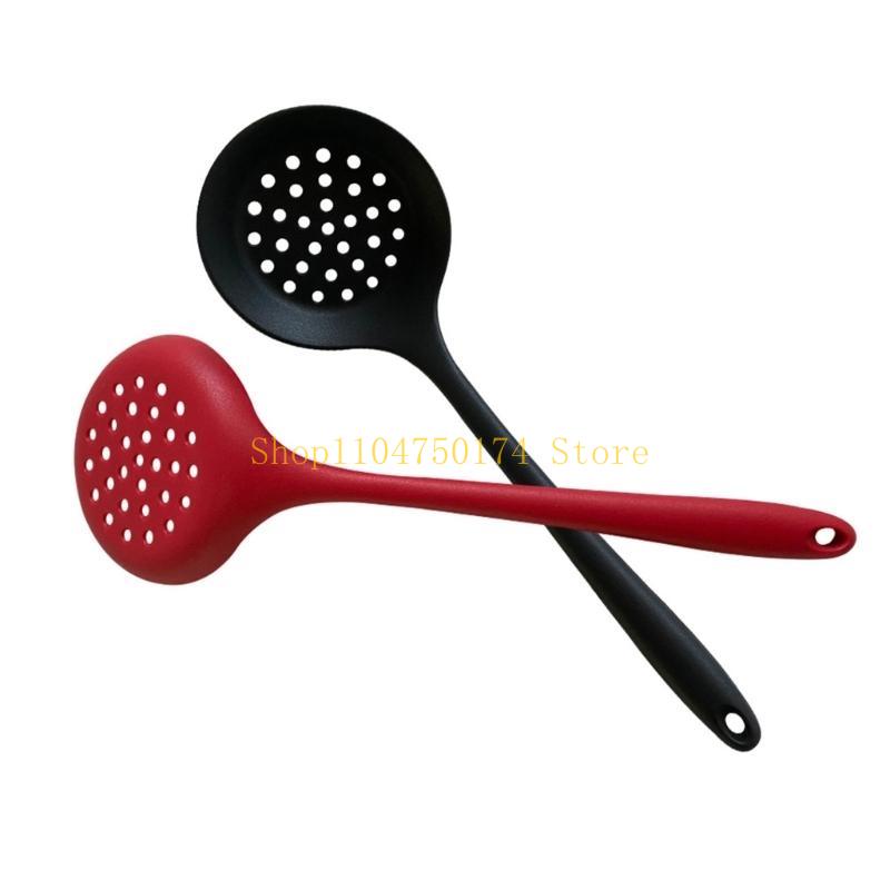 Zestaw 2 szt. Silikonowa chochla cedzakowa Dziurkowana łyżka Durszlak do smażenia Silikonowy skimmer Nadaje się do gotowania i odcedzania w kuchni Najlepsza sprzedaż