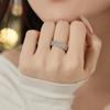 Exquisite Christmas Bestseller: S925 Sterling Silver Women's Ring with Zircon and Diamond Design - Elegant Wedding Style Thick Band