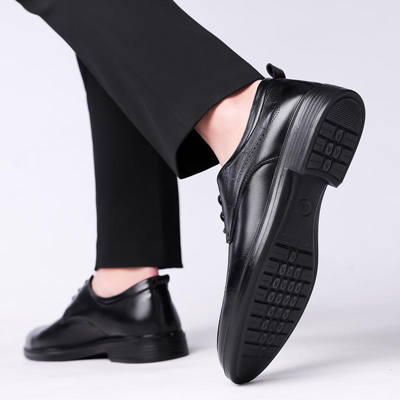 Luxury Brand Male Dress Flats New Classic Men Oxfords Shoes Men Lace-Up Business Shoes All-match Male Casual Leather Footwear