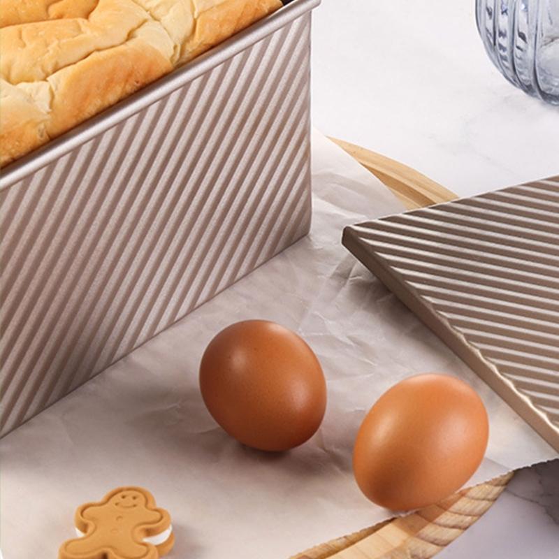 Carbon Steel Loaf Pans with Lid for Perfect Toast Bread Baking for Homemade Rectangular Bread Mould for Pastry