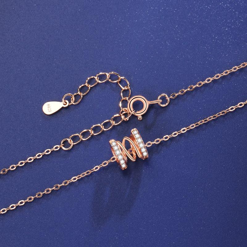 Small waist necklace Women's niche light luxury personality high sense inlaid spring Small waist pendant