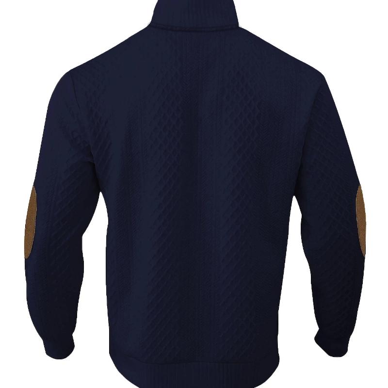 Heiß verkaufender Herrenpullover Frühling Herbst Outdoor Lässig Stehkragen Gestrickter Pullover Pullover Herren Langarm Jacquard Strickwaren Mantel
