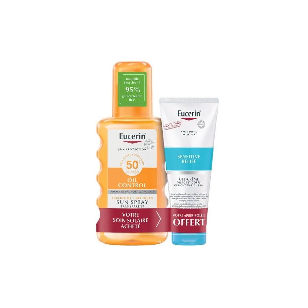 

Eucerin Solaires Coffret Spray Transparent SPF50 200Ml et Après Soleil 50Ml Offert