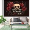 2D flat 1pc Gothic birthday polyester background - skull and "Death to My 20th" suitable for birthday and funeral parties
