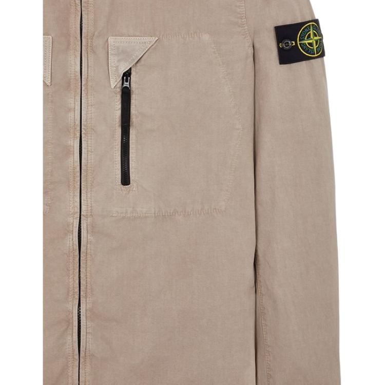 STONE ISLAND Ss23 Solid Color Long Sleeve Zip Jacket Men Jacket Dove-Gray 7815106WN-V0192