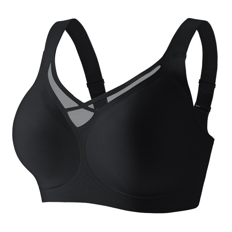 Women Plus Size Mesh Neckline Bra For Large Bust Slimming Support