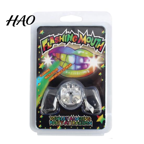 Flashing Mouth Piece for Cosplay Halloween LED Light-up Braces, Multi-color Mouthpiece, Trick-or-treat Fun Electronic Glowing Teeth Decoration