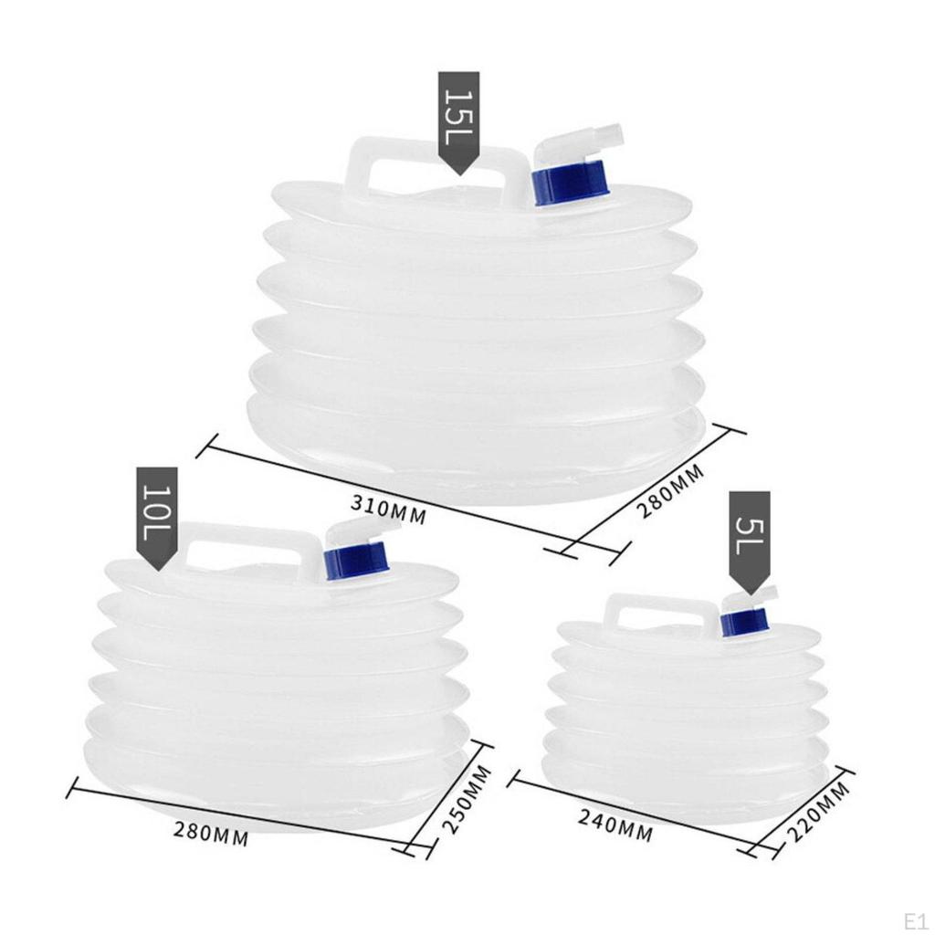 Water Bucket with Faucet Lightweight Foldable Reusable Camping Equipment for Outdoor,