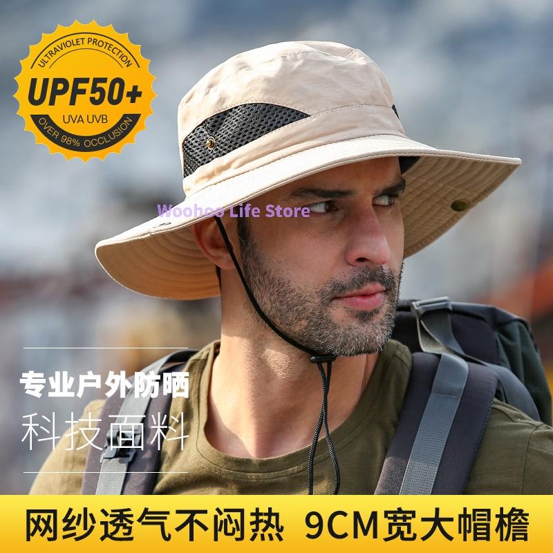 Leichter UV-Schutz Eimerhut Atmungsaktiver Angler-Sonnenhut für Sommer Outdoor Wandern UPF 50+