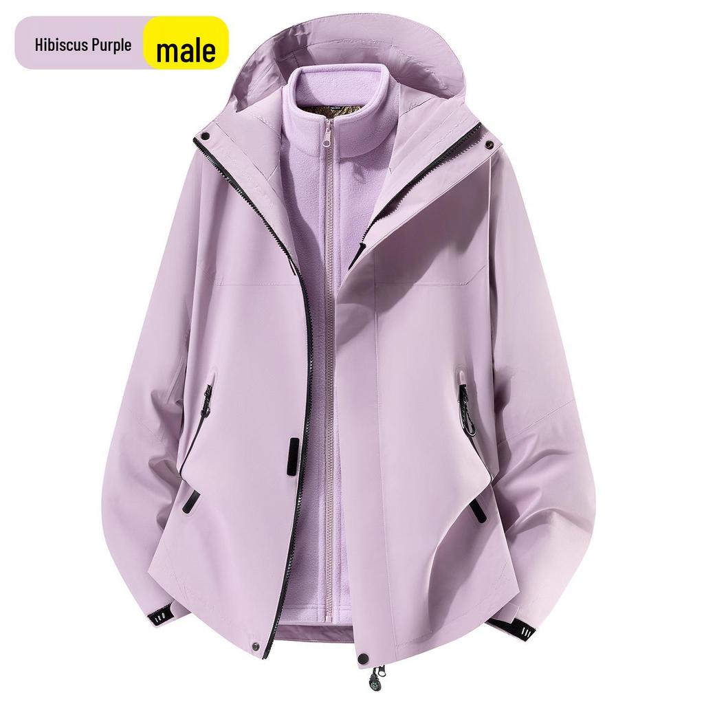 2026 Men's Three-in-One Graphene Ski Jacket with Fleece Liner - Waterproof and Breathable for Autumn/Winter