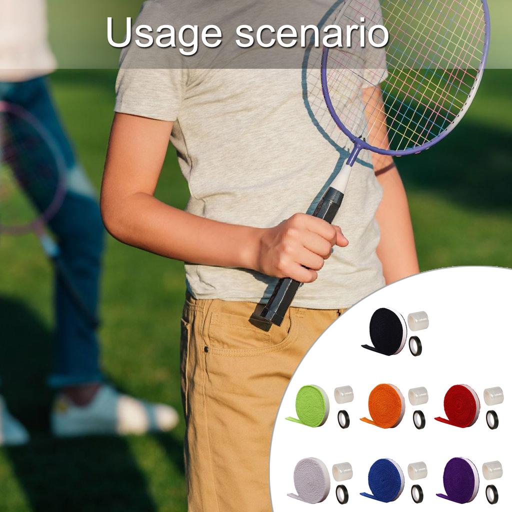 Tennis Racket Grip Tape Antislip Squash Racket Grip Tape Water Absorbent Grip Tape Roll Badminton Racket Grip Towel