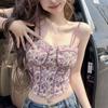 Camisole Vest With Chest Pad Waist Slimming Pure Desire Style Corset Tight Top Hot Girl Sexy Gentle Bandeau Niche