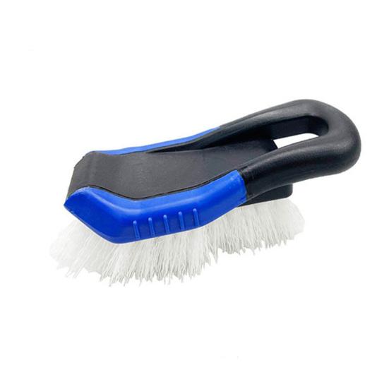 

Heavy Duty Carpet Brush for Car Floor Mats Hard Bristle Tire Rim Cleaning Tool Non-Slip Handle Car Brush for Wheels And Interior синій