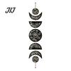 Artistic Wood Moon Phase Decor Boho Wall Decoration, Phases Art, Minimalist Star Wooden Art Gothic Witchy Door Pediment Pediments Hanging Sign
