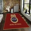 Roman Eagle SPQR Carpet with 'Roma Aeterna' Text in Red Style Suitable for use as an anti-slip for living room bedroom sofas
