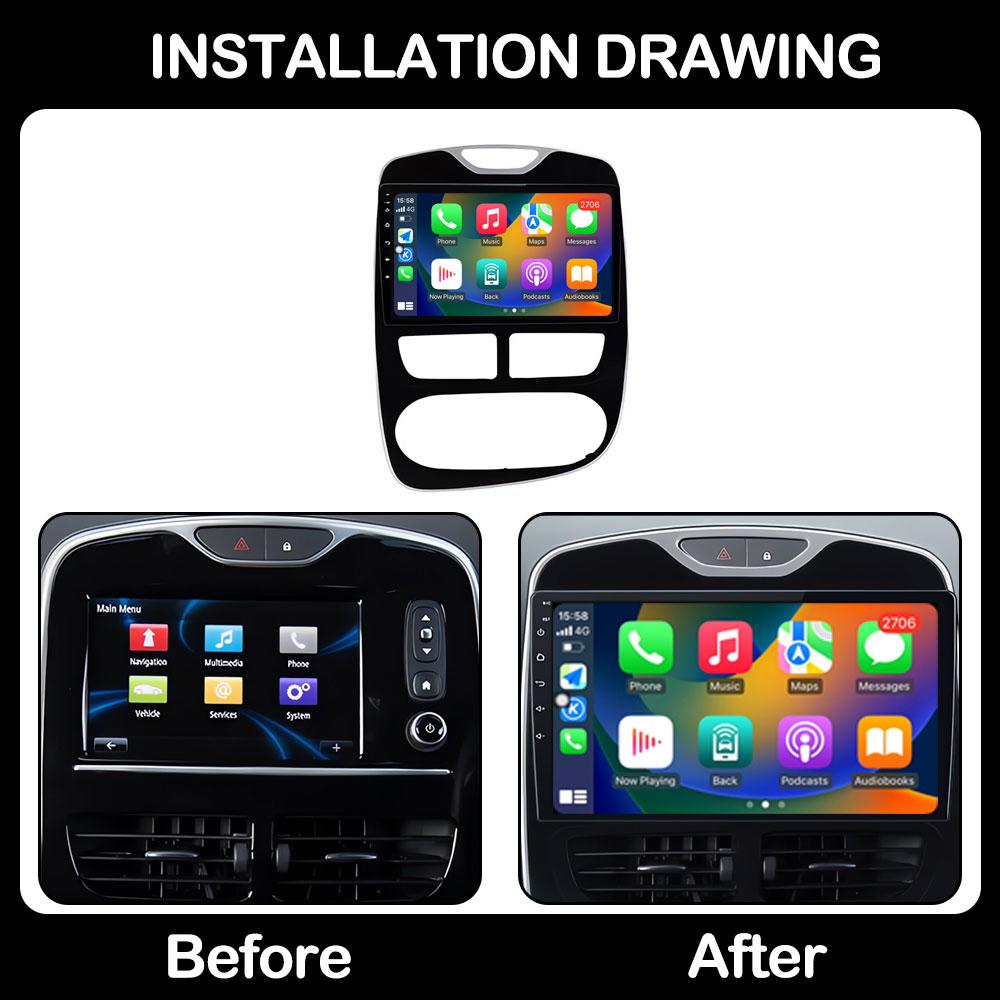 10'' For Renault Clio 4 2012 - 2016 Carplay Car Radio Multimedia Video Player Android Auto 4G WIFI GPS Navigation DSP stereo BT