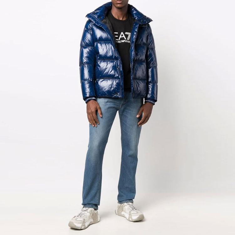 EMPORIO ARMANI FW21 Down Jacket Men's Blue 6K1B88-1NPDZ-0938