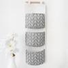 Three-Pocket Cotton Linen Over-the-Door Hanging Storage Bag