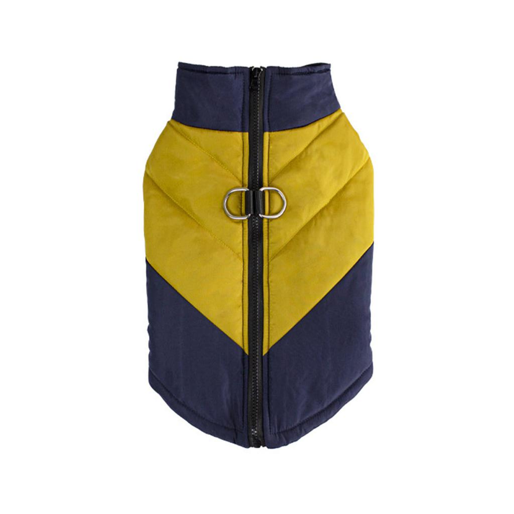 Dog Winter Clothes Warm Vest Harness Puppy Jackets with Traction Hook Waterproof Dog Jumpsuits Skiing Hiking Clothing