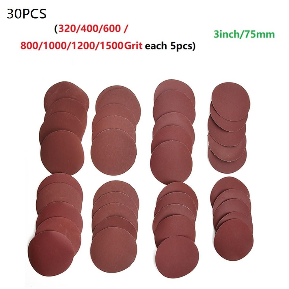 35 buc/Set 75mm-80mm Șmirgheluri 320/400/600 / 800/1000/1200/1500 Granulație