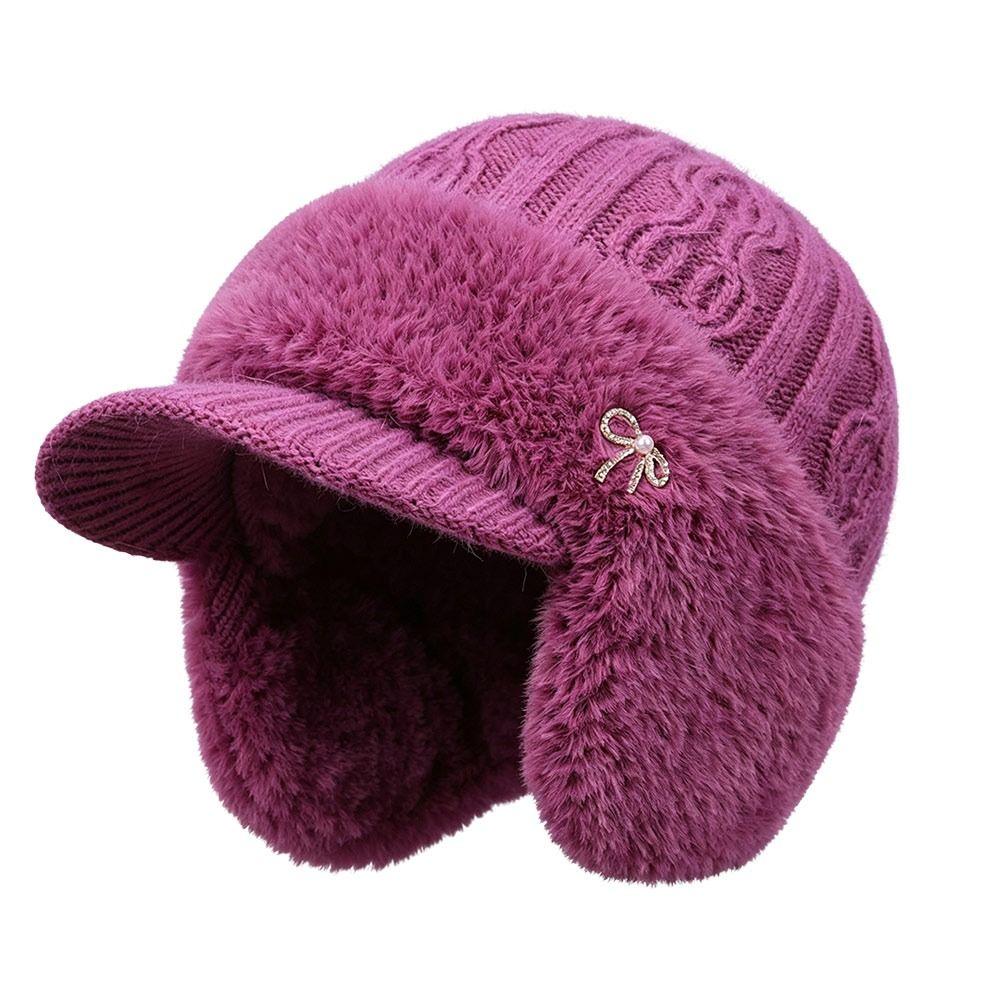 Thickened Winter Hat Warm Beret Hat Casual Knitted Hat for Women