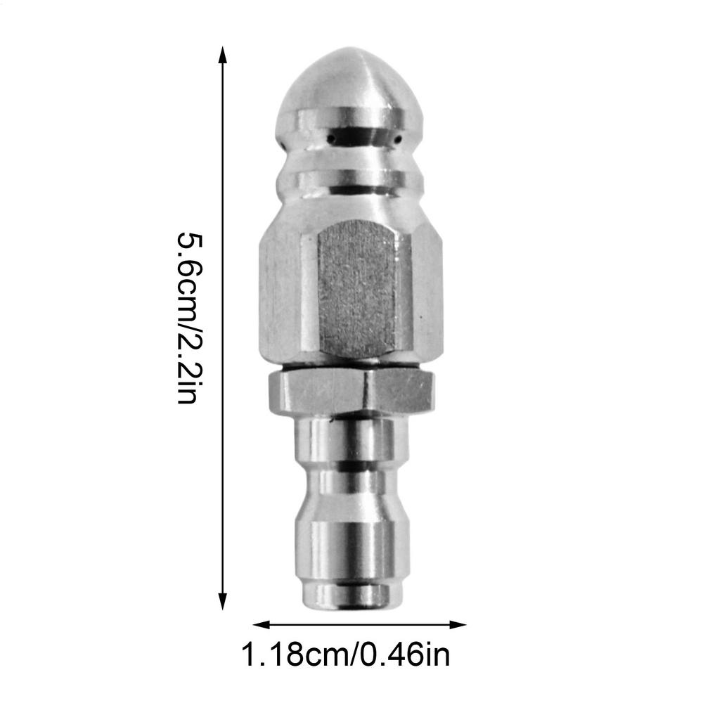 

Sewer High-Pressure Nozzle 1/4 Inch Quick Connector Sewer Cleaning Nozzle Pipe Cleaner Rust-Proof Attachment for Plumbing Sewage