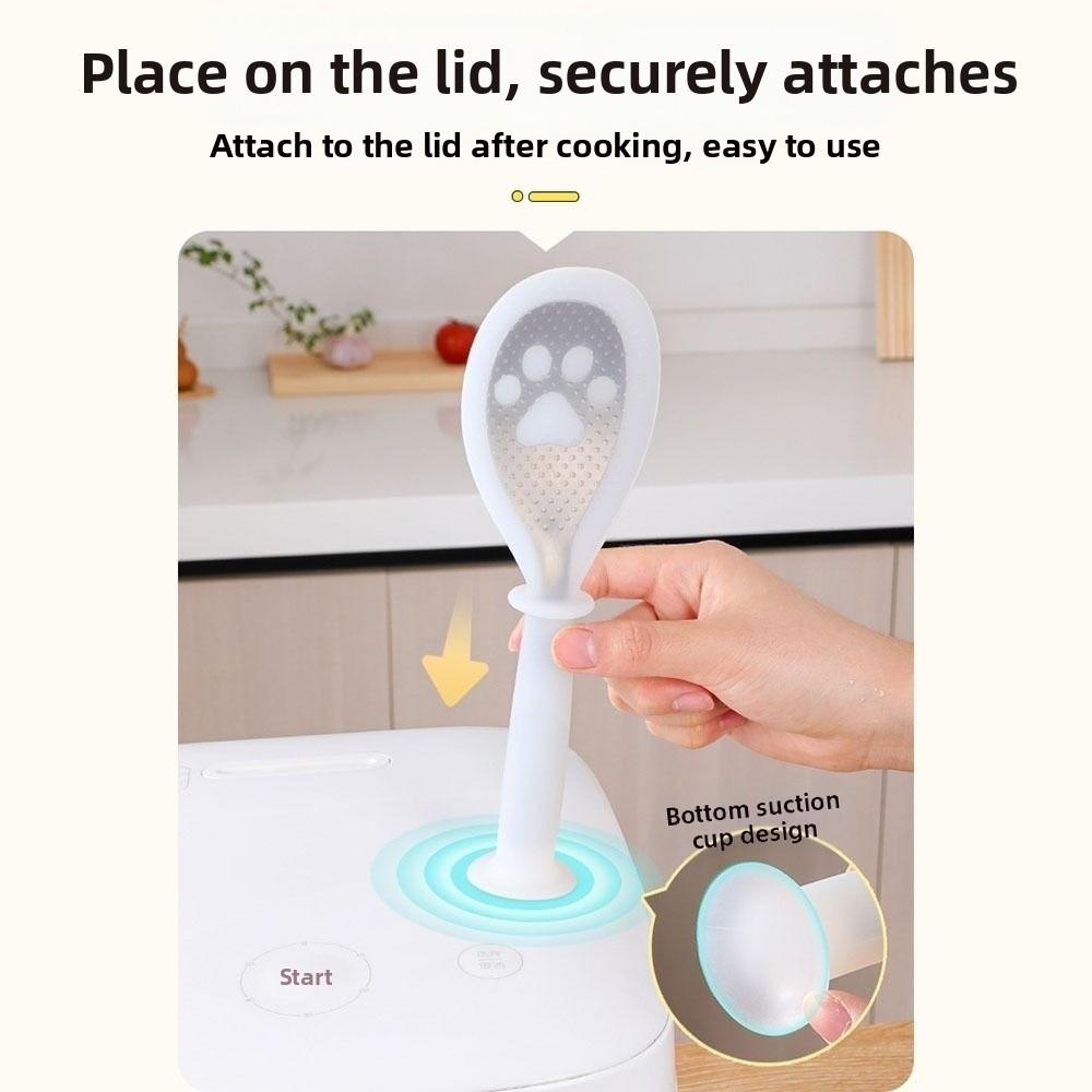 Standing Non-stick Rice Spoon Silicone Canteen Serving spoon Rice Spoon  Kitchen Accessories
