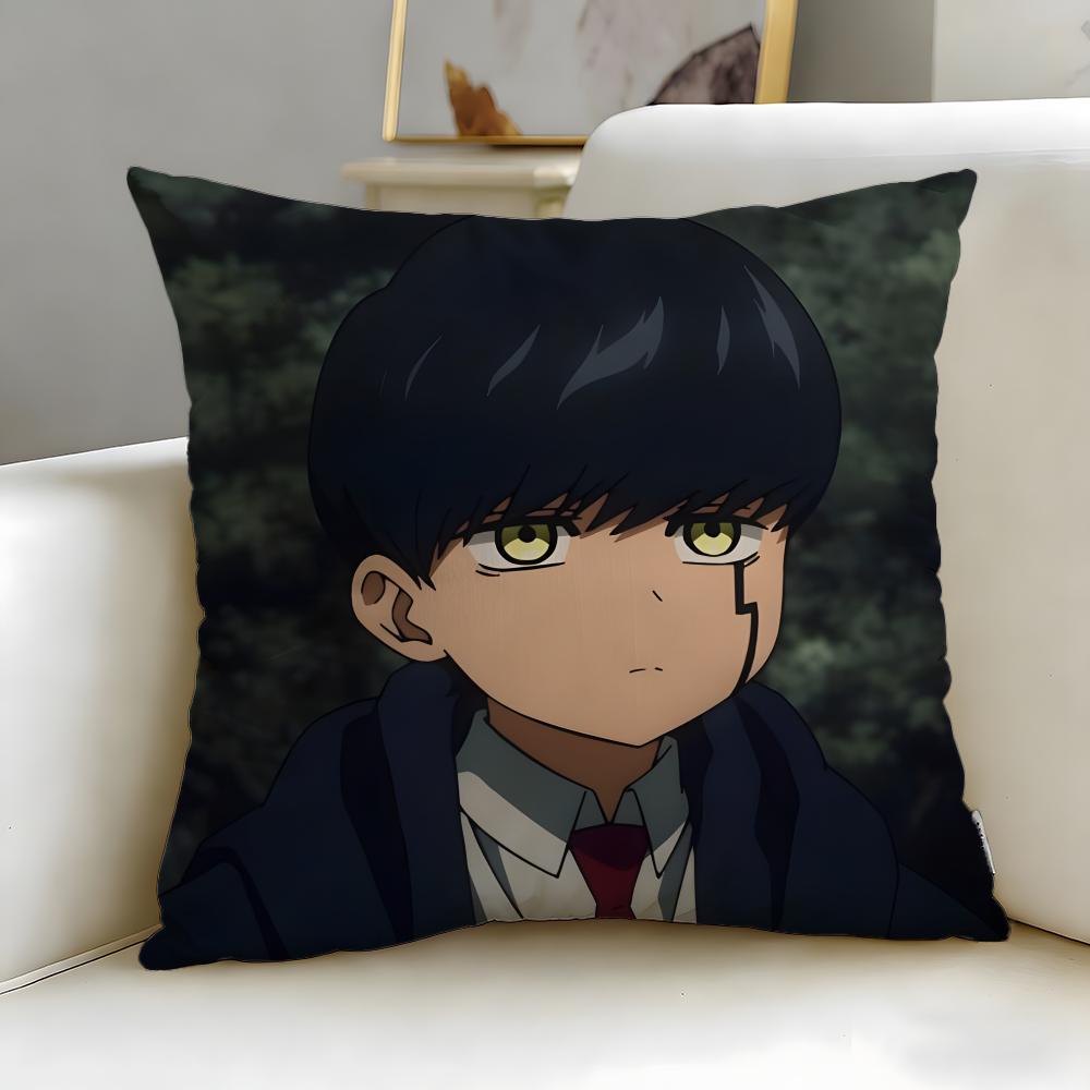 popular anime Mashle Magic and Muscles Cushion Cover Soft  EasyWash Pillow Case  Versatile for Couch Bed Travel and Office