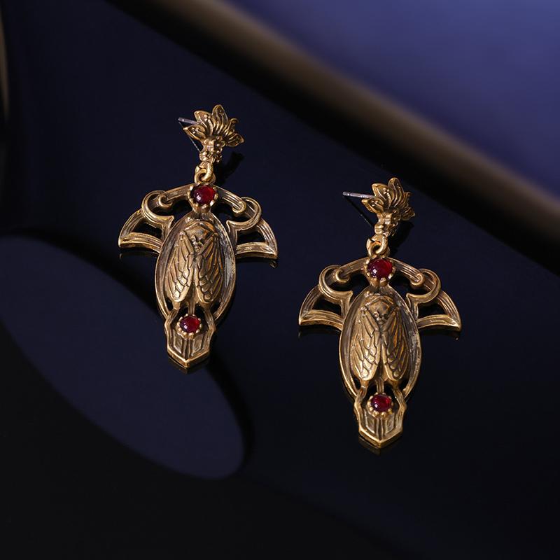 Винтажные Серьги-Гвоздики Роскошные с Бриллиантами Художественные Высококлассные Винтажные Украшения