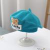 Λουλούδι Baby Beret Καπέλο Χειμερινό Ζεστό πλεκτό καπέλο Beanie για βρέφη κοριτσάκια Κορεάτικη Πριγκίπισσα νηπίων Καλλιτέχνης Μονόχρωμα καπέλα ζωγραφικής