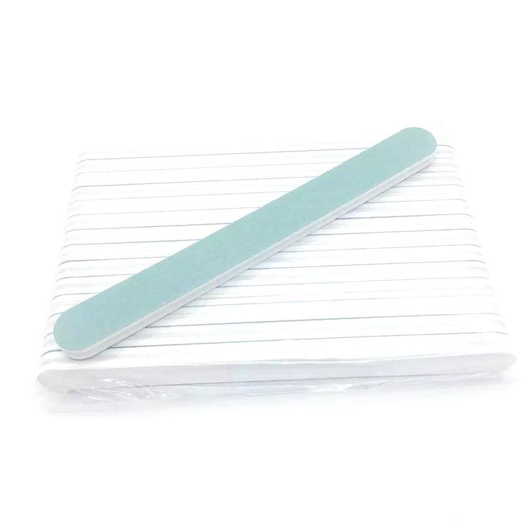 Dual-Sided Green & White Nail File and Polishing Tool