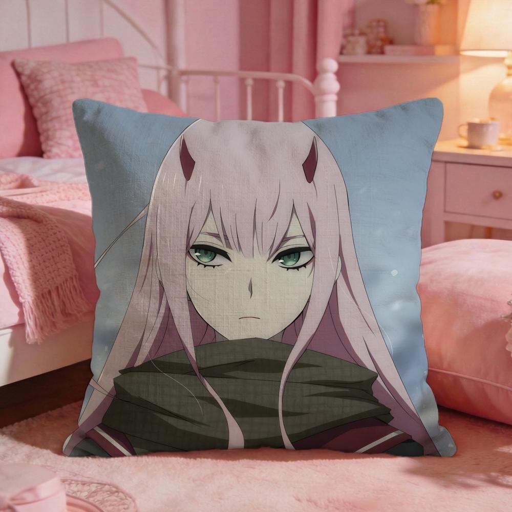 DDARLINGs In The FRANXX Cushion Cover Premium Comfort Reversible Pillow Cove Two In One Design For Any Room Car Interior
