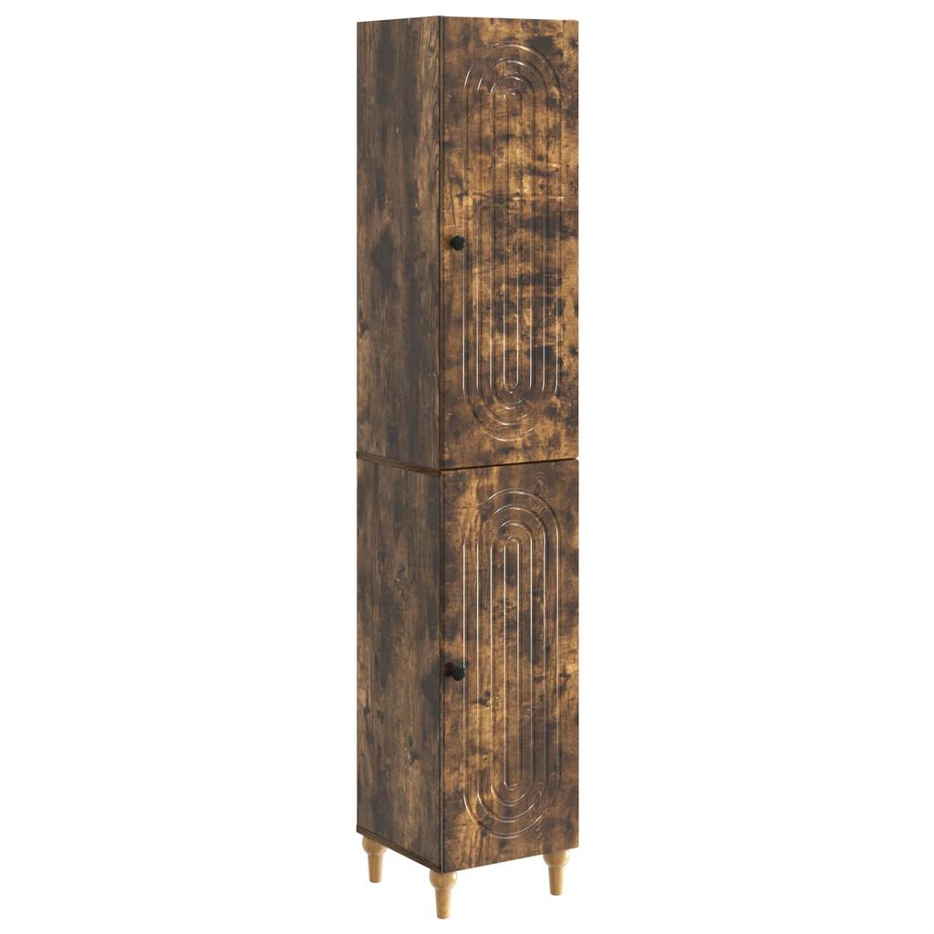 Cabinet Set 2 pcs Smoked Oak Wood Material