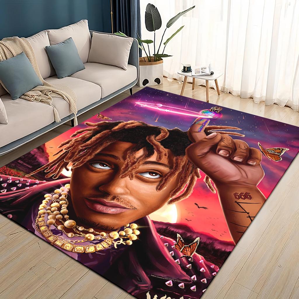 GORĄCY Juice WRLD 999 3D Legendarny Raper Gwiazda Dywanik Dywan do Salonu Sypialni Dekoracja Domu, Dzieci Zabawa Antypoślizgowy na Sofę Wycieraczka