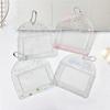 Transparent Sweet Horizontal Kpop Photocard Holder Retro Japanese Lucky Clover Cute Portable Keyrng Student ID Card Protector
